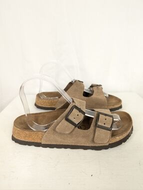 Birkenstock Betula Two Strap Leather Suede Sandals Size 7, 245